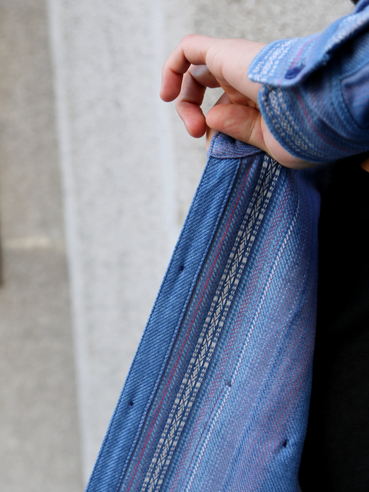 Sugar Cane Native American Dobby Work Shirt – Indigo (SC29579)