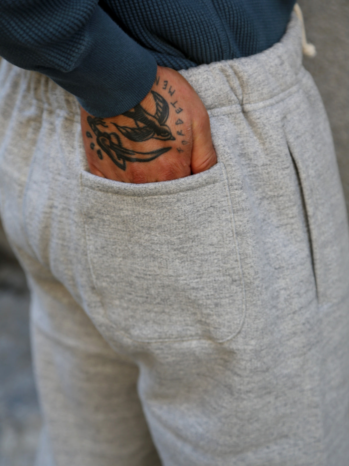 The Real McCOY's 12oz Ball Park Sweat Pants – Medium Grey (MC25107-021)