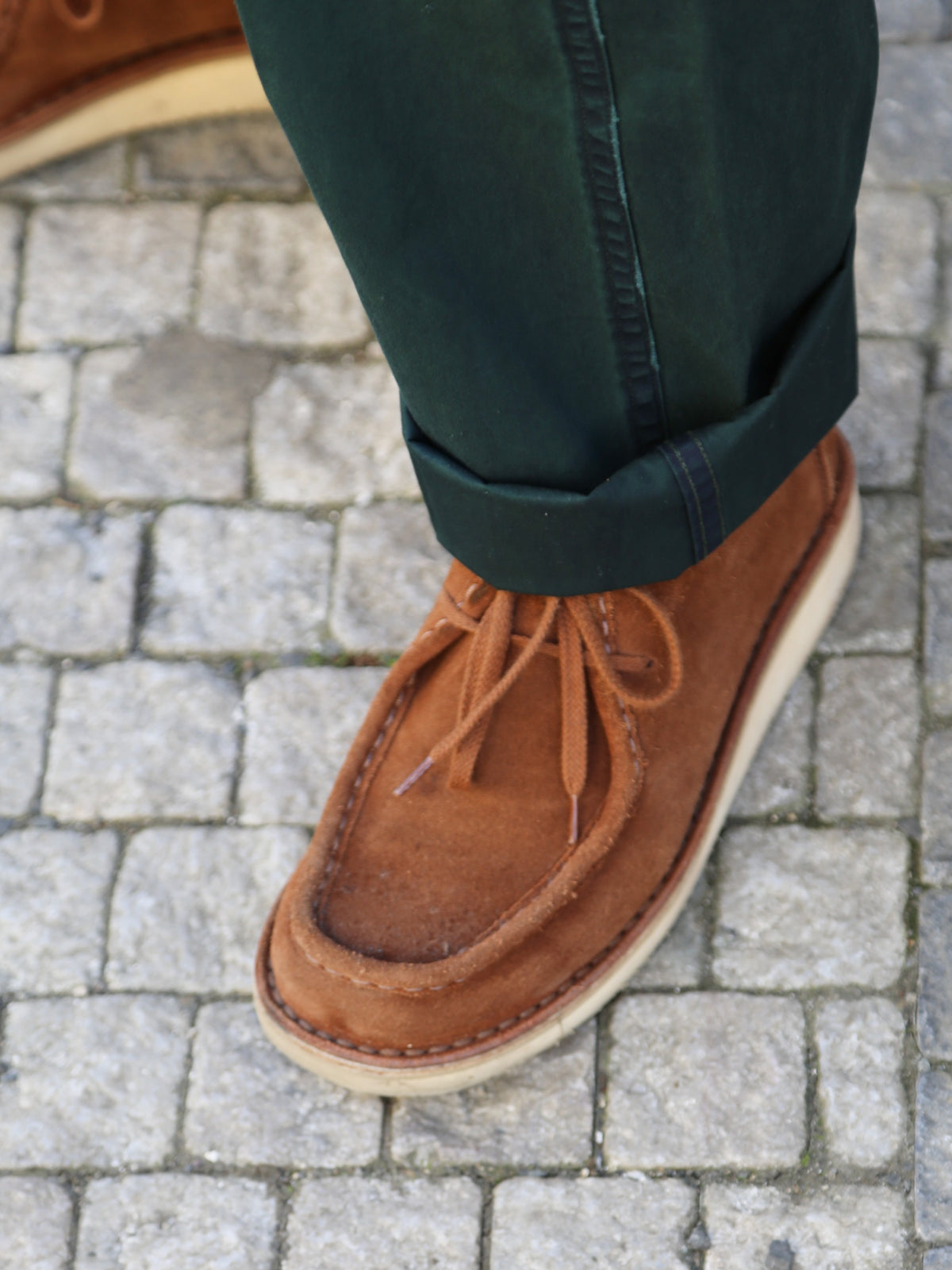 Studio d'Artisan Indigo Veil Chino Trousers – Indigo Green (1923)