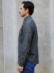 Sugar Cane LS Work Shirt Chambray – Black (SC29159)