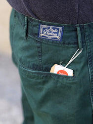 Studio d'Artisan Indigo Veil Chino Trousers – Indigo Green (1923)