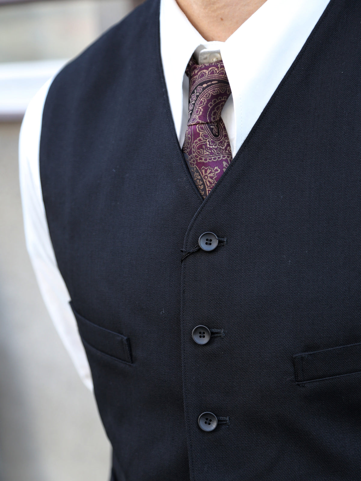 Black Sign Army Serge Butler Vest – Midnight Black (BSFS-22711)