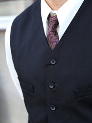 Black Sign Army Serge Butler Vest – Midnight Black (BSFS-22711)