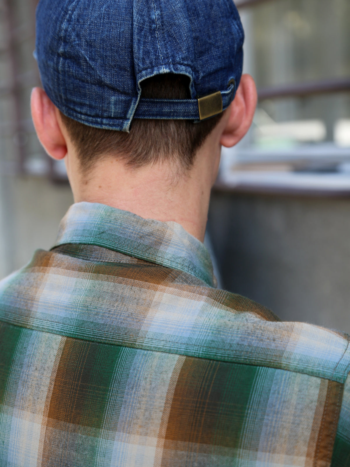 Sugar Cane Rayon Twill Check SS Work Shirt – Green (SC39726)