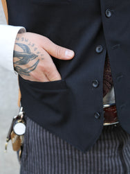 Black Sign Army Serge Butler Vest – Midnight Black (BSFS-22711)