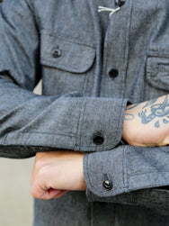 Sugar Cane LS Work Shirt Chambray – Black (SC29159)