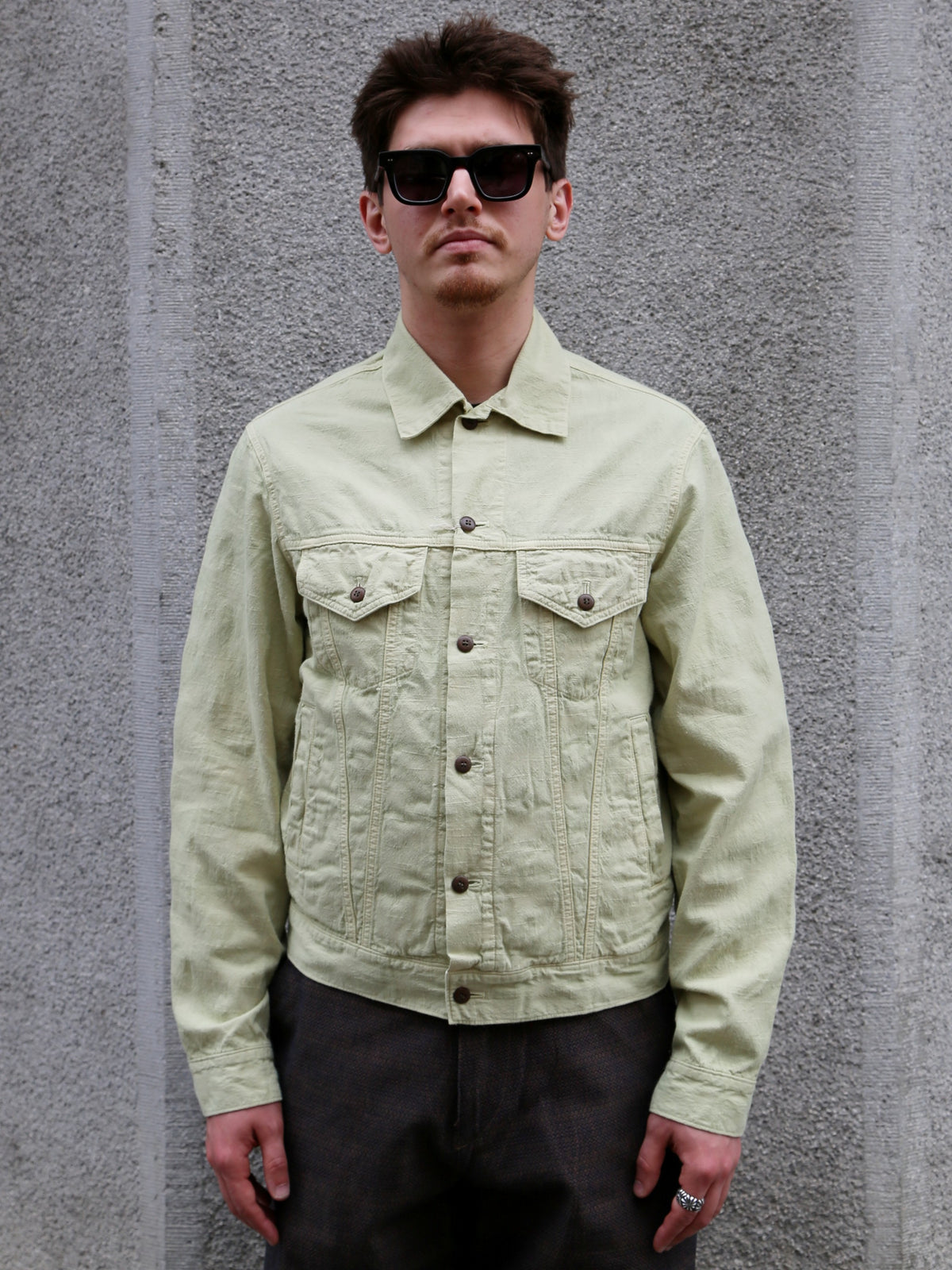 Samurai Jeans Tropical Weather Tracker Jacket – Green Tea (SJTKJ26-AT)