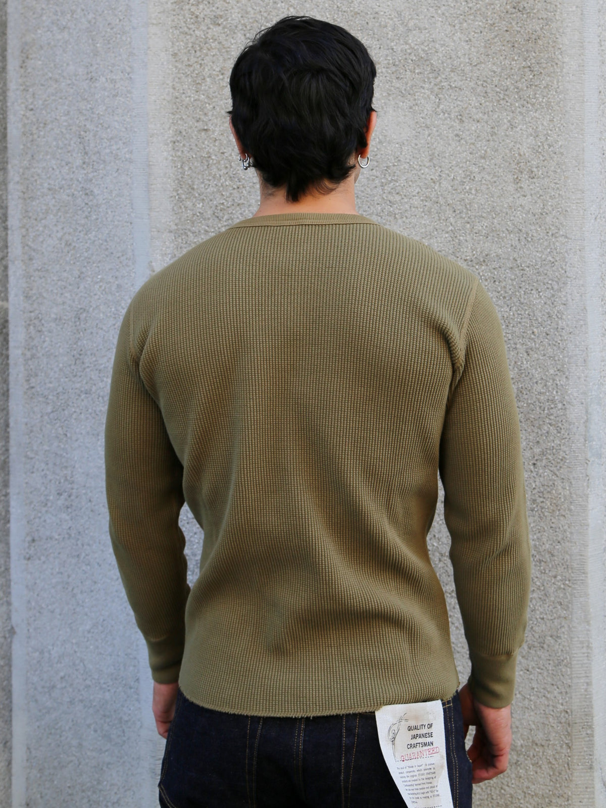 Studio d'Artisan Thermal Long Sleeve Tee – Khaki (9936)
