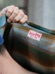 Sugar Cane Rayon Twill Check SS Work Shirt – Green (SC39726)