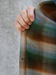 Sugar Cane Rayon Twill Check SS Work Shirt – Green (SC39726)