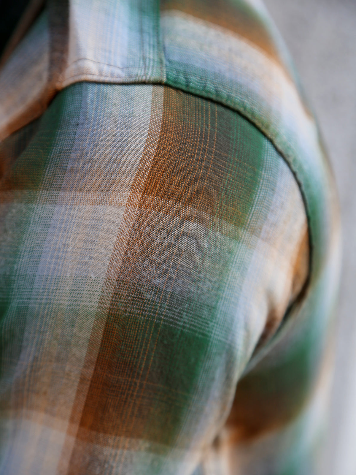 Sugar Cane Rayon Twill Check SS Work Shirt – Green (SC39726)