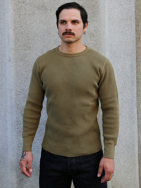 Studio d'Artisan Thermal Long Sleeve Tee – Khaki (9936)