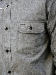 Sugar Cane LS Work Shirt Chambray – Black (SC29159)