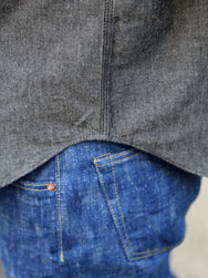 Sugar Cane LS Work Shirt Chambray – Black (SC29159)