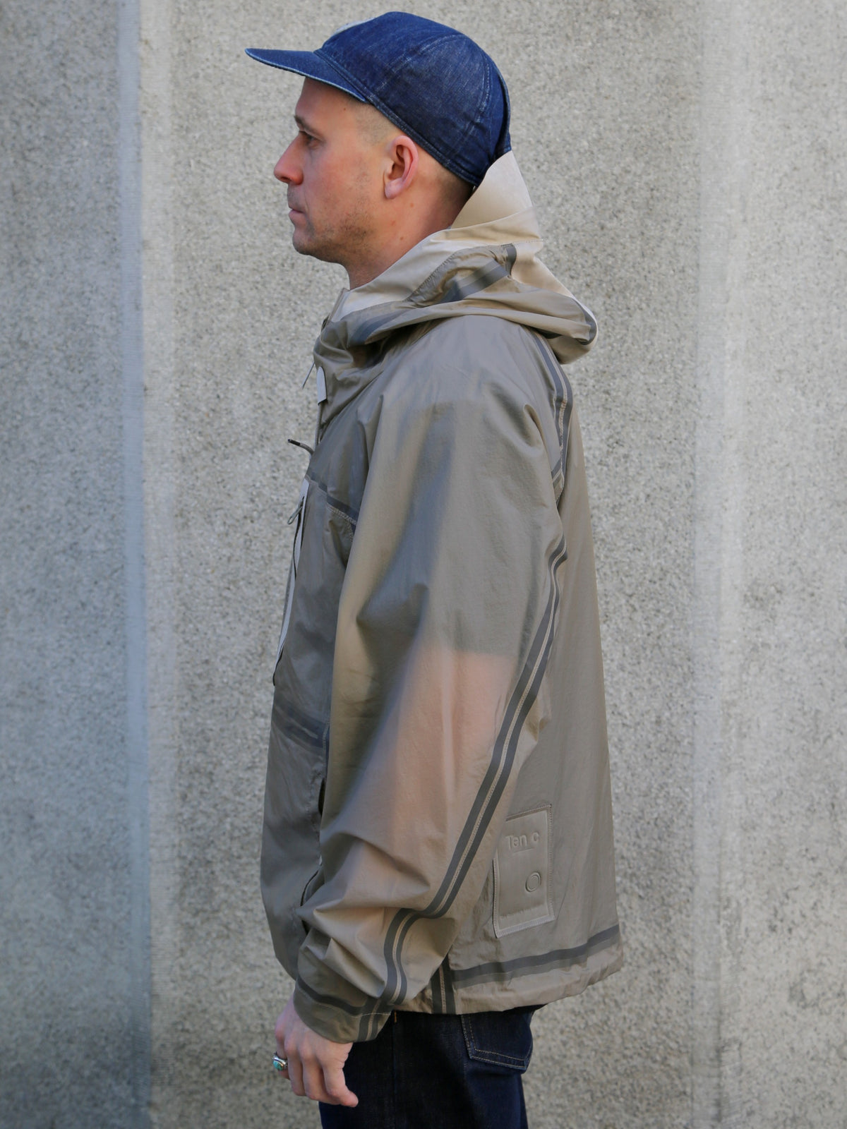 Ten C Wind Combo Bonded Shirt – Pale Taupe (22CTCUC11055)