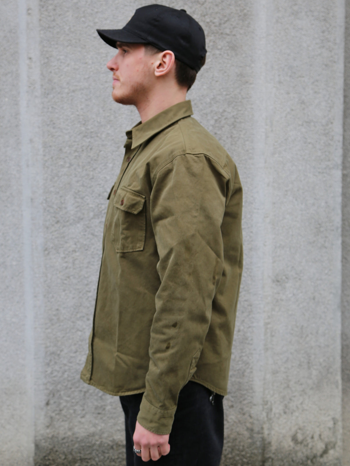 Indigofera Alamo Shirt Cotton Twill – Olive (6295-523-63)