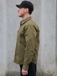 Indigofera Alamo Shirt Cotton Twill – Olive (6295-523-63)