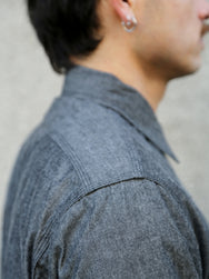 Sugar Cane LS Work Shirt Chambray – Black (SC29159)