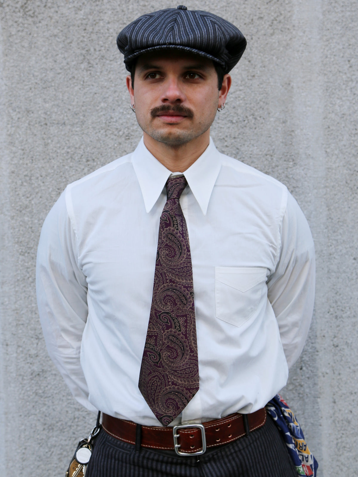 Black Sign Paisley Figures Neck Tie – Krug