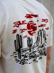 Indigofera Blake Desert Tshirt - Cocatoo White