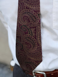 Black Sign Paisley Figures Neck Tie – Krug