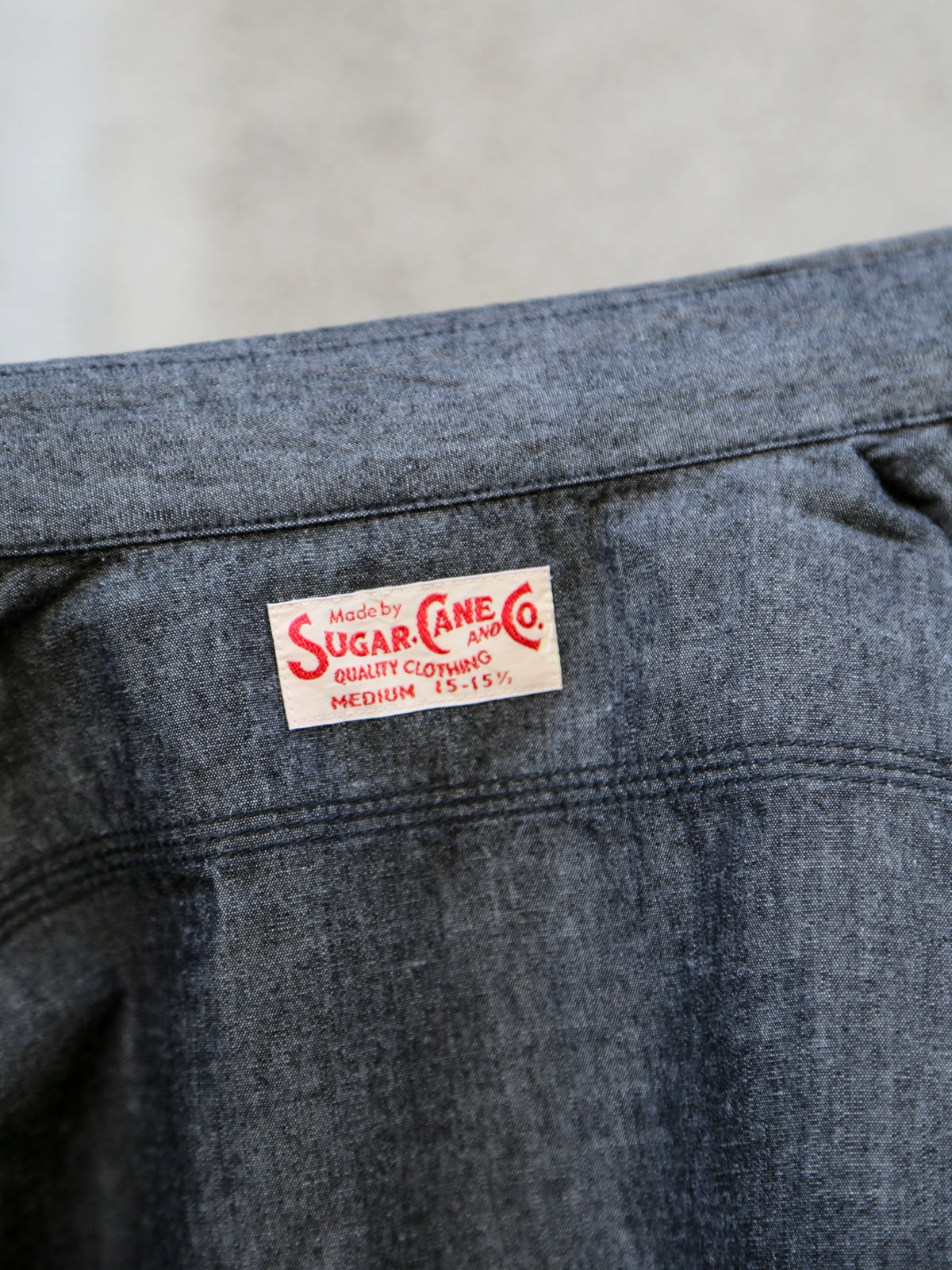 Sugar Cane LS Work Shirt Chambray – Black (SC29159)