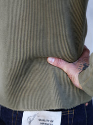 Studio d'Artisan Thermal Long Sleeve Tee – Khaki (9936)