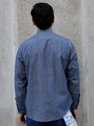 Sugar Cane LS Work Shirt Chambray – Indigo (SC27850)