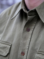Indigofera Alamo Shirt Cotton Twill – Olive (6295-523-63)