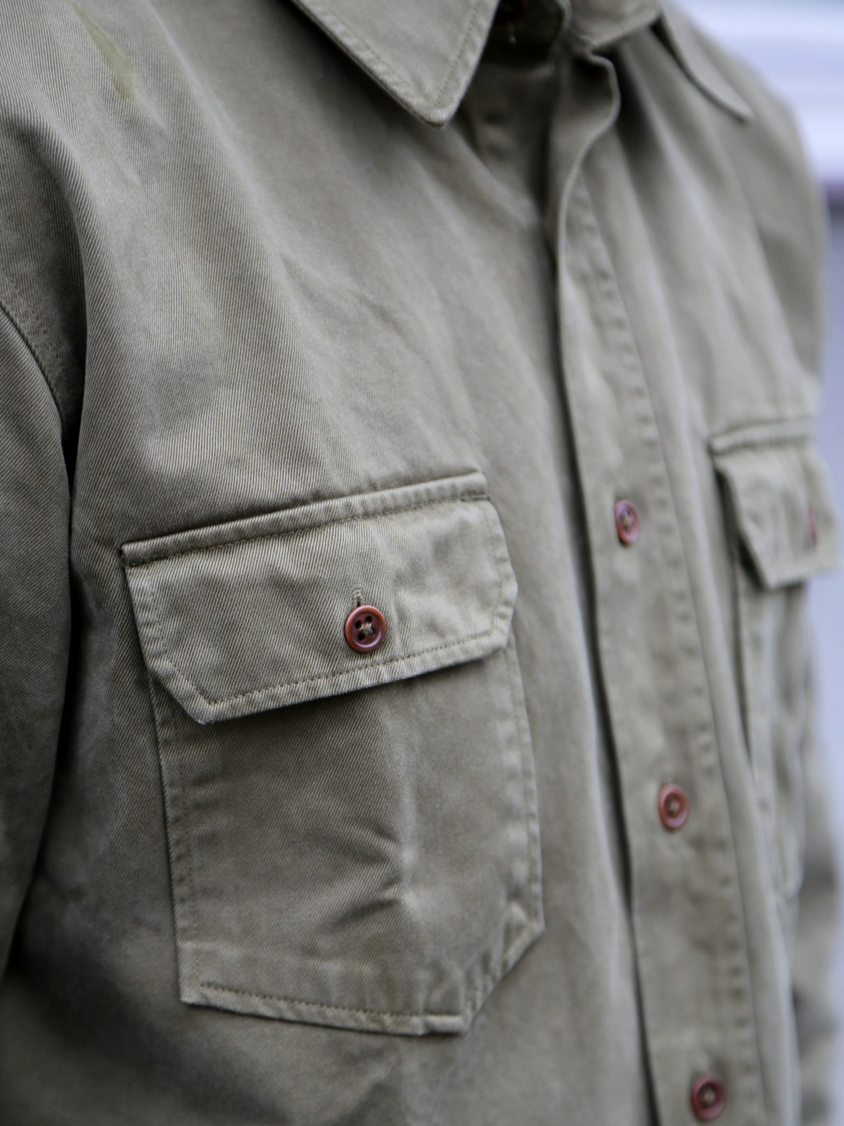 Indigofera Alamo Shirt Cotton Twill – Olive (6295-523-63)