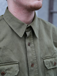 Indigofera Alamo Shirt Cotton Twill – Olive (6295-523-63)