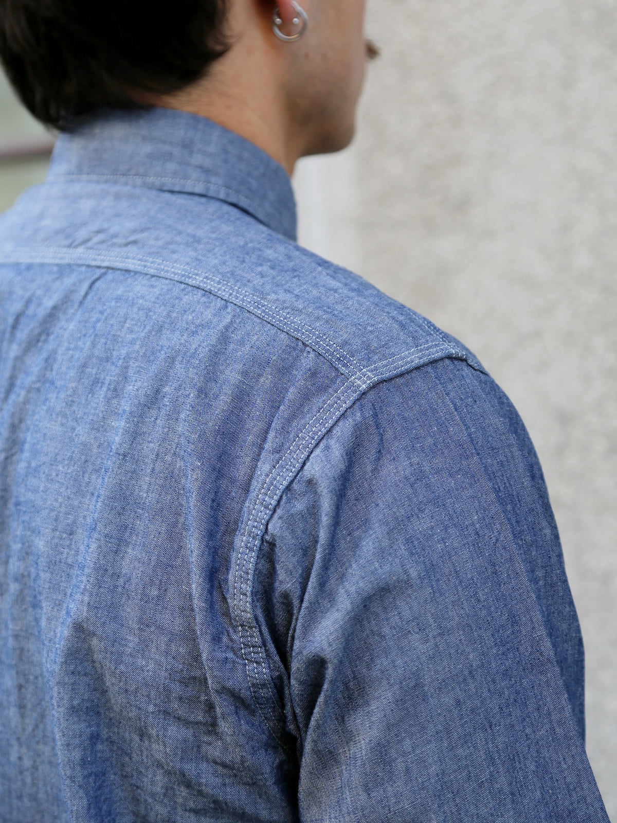 Sugar Cane LS Work Shirt Chambray – Indigo (SC27850)