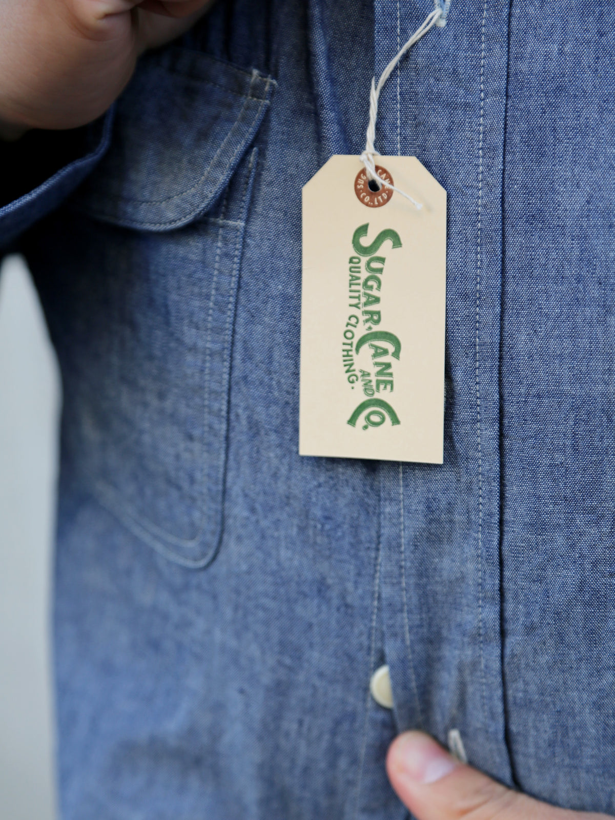 Sugar Cane LS Work Shirt Chambray – Indigo (SC27850)