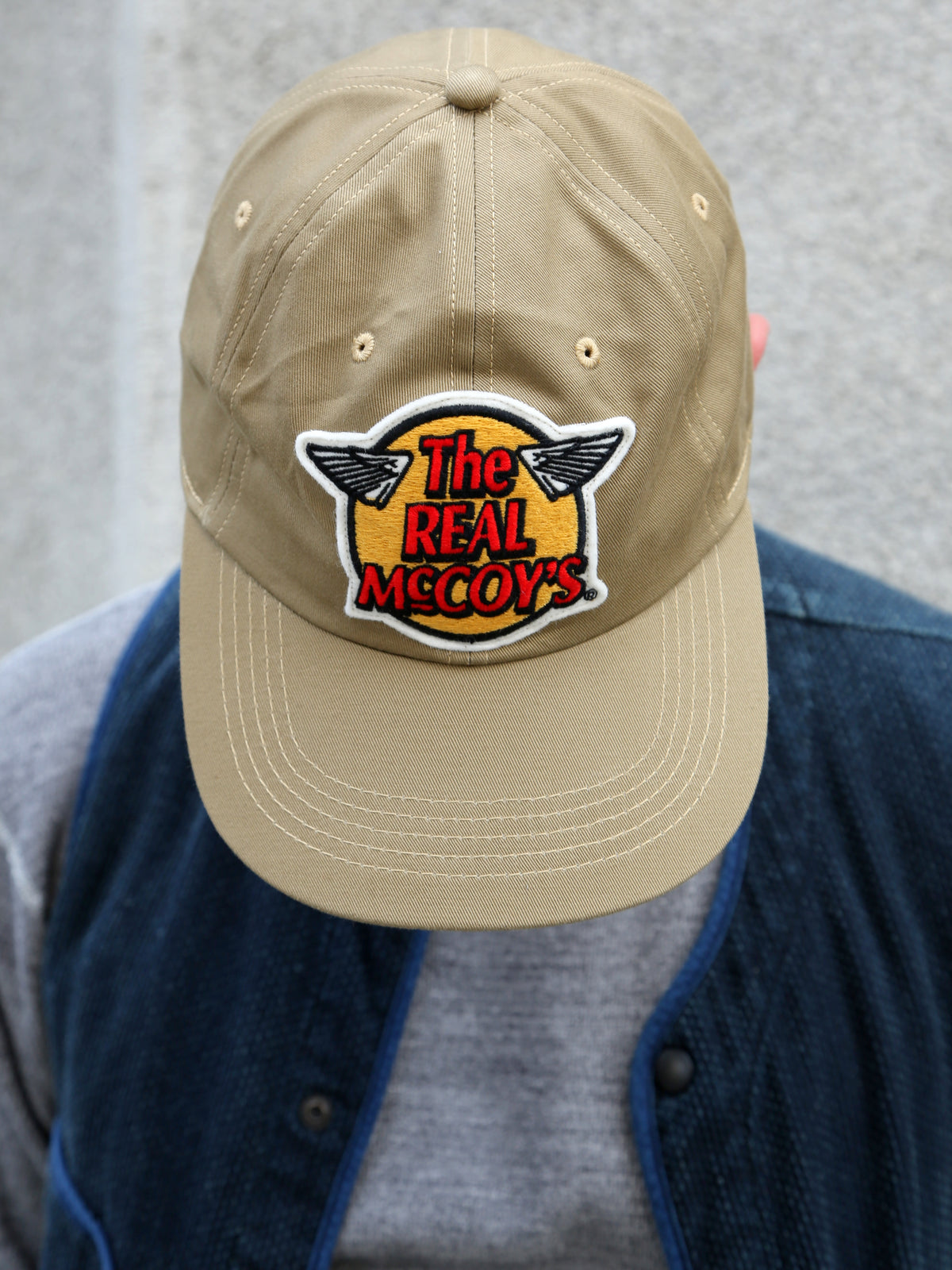 The Real McCoy's MA23001 Logo Baseball Cap - Khaki