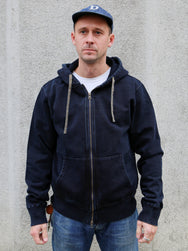 Samurai Jeans Heavyweight Hoodie – Natural Indigo/Kakishibu (SIS25-102)