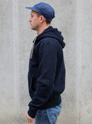 Samurai Jeans Heavyweight Hoodie – Natural Indigo/Kakishibu (SIS25-102)
