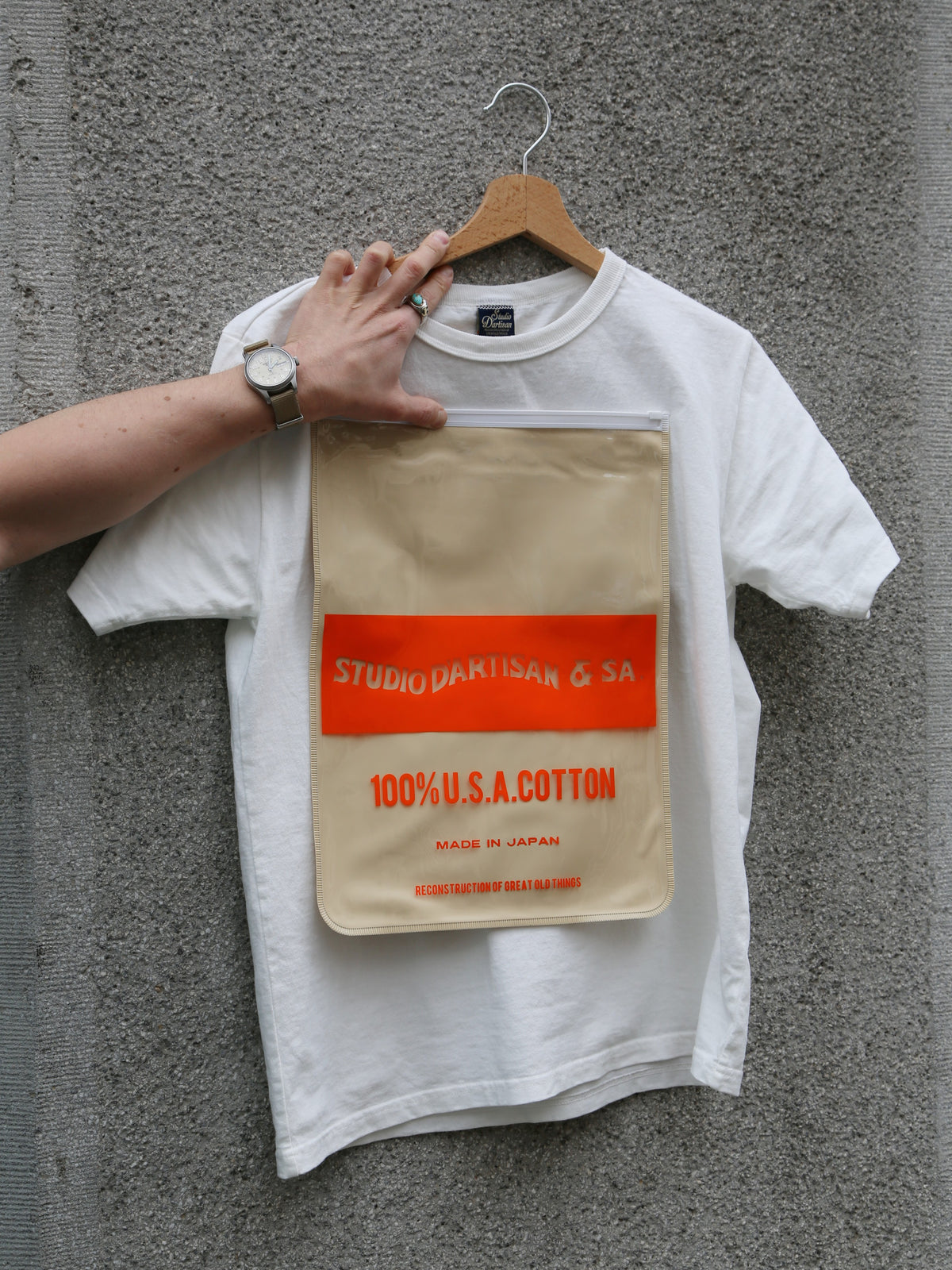 Studio d'Artisan USA Cotton T-shirt – White (9912W)