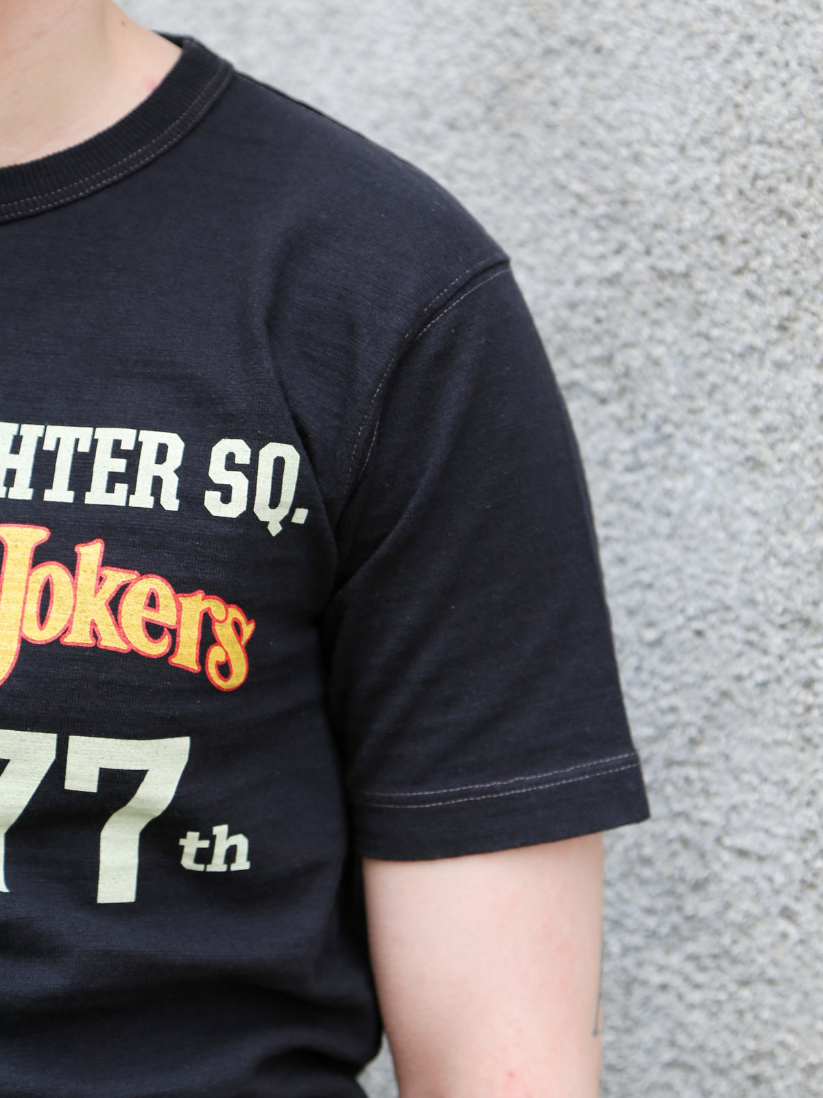 Buzz Rickson's Slub Yarn T-Shirt 77th Fighter Sq. – Black (BR79728-119)