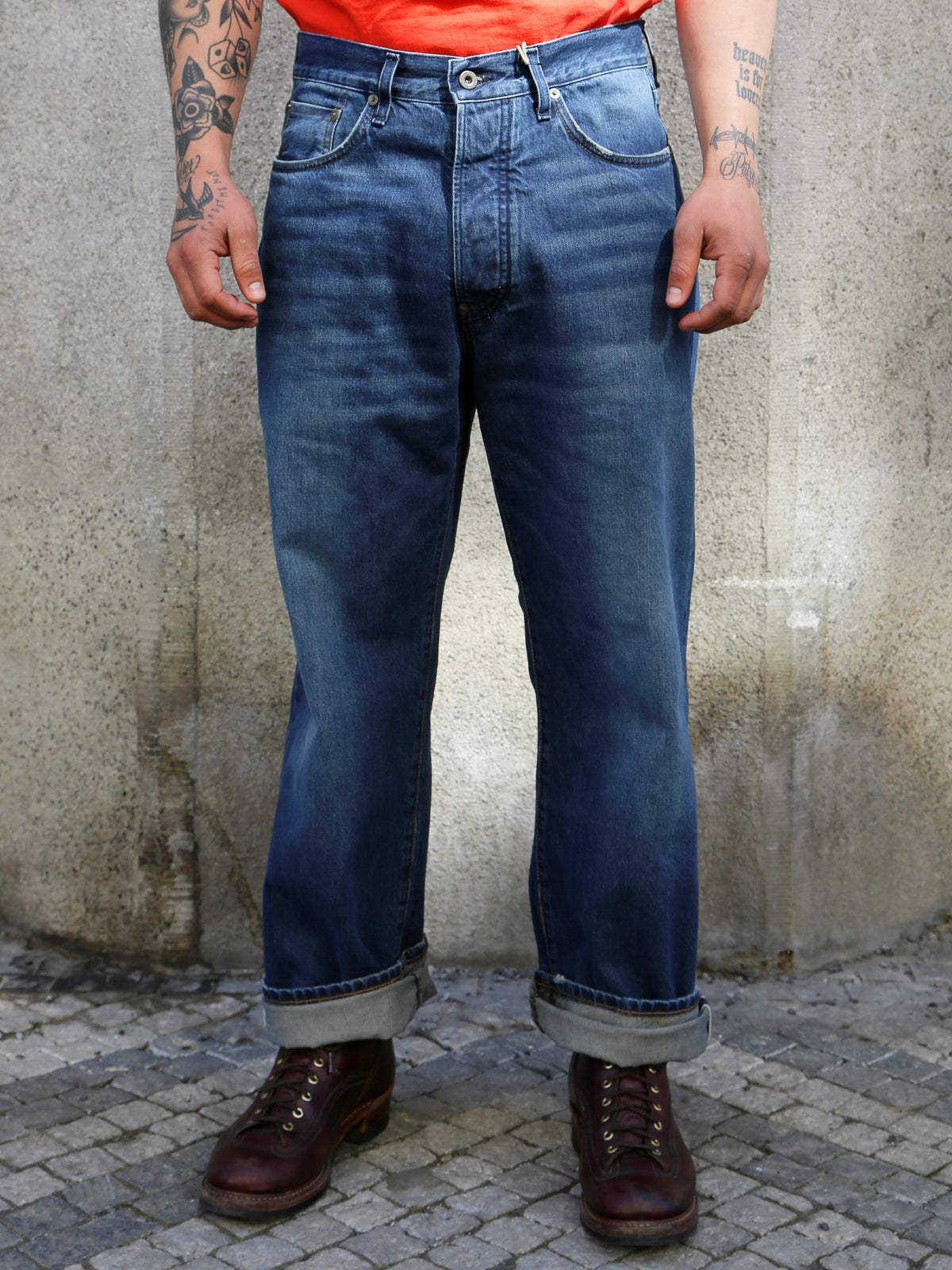 Fleurs de Bagne Le Classic Denim “F055” – Heavy Used (FDB-PANT-F055-805)