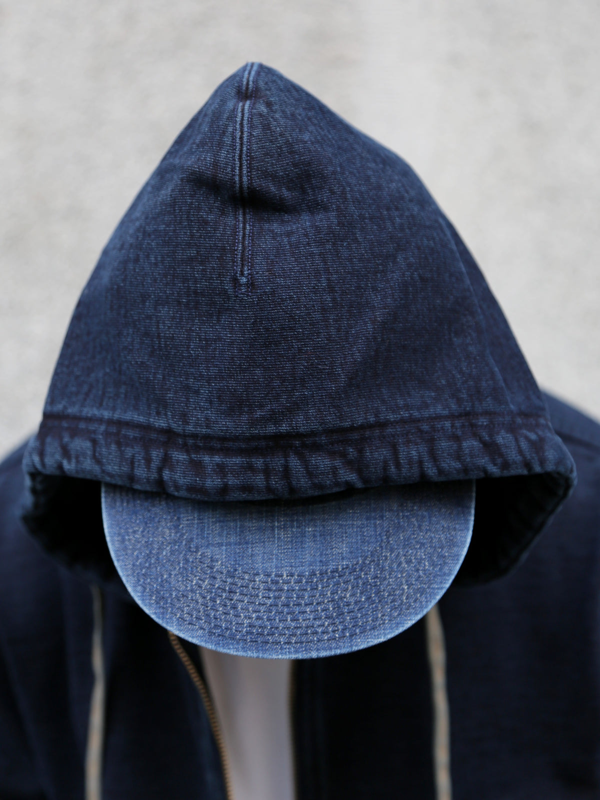 Samurai Jeans Heavyweight Hoodie – Natural Indigo/Kakishibu (SIS25-102)