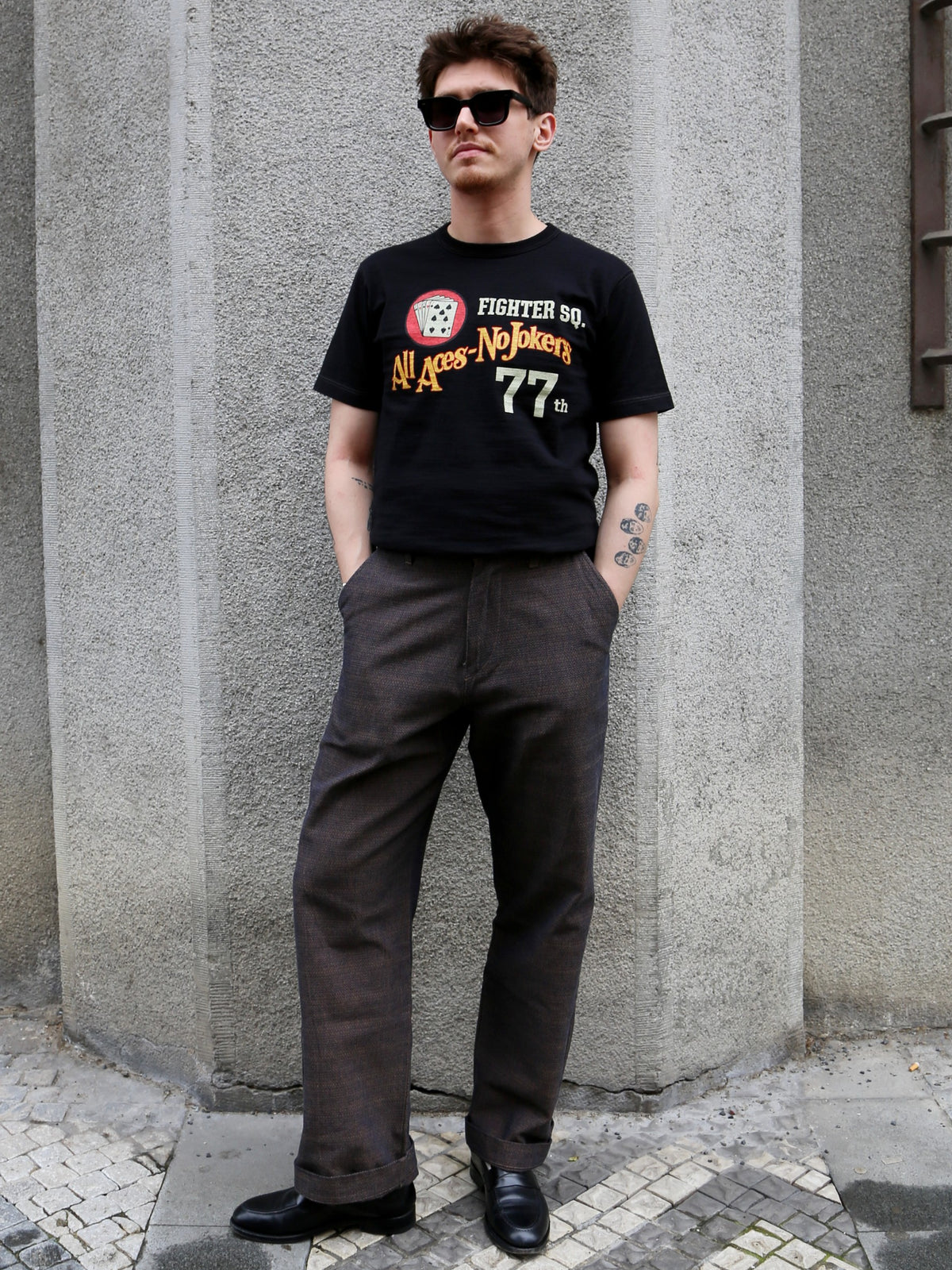 Samurai Jeans Kanoko Aimadara Trousers – Blue/Brown (SJAP26-KSK)
