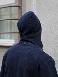 Samurai Jeans Heavyweight Hoodie – Natural Indigo/Kakishibu (SIS25-102)