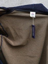 Samurai Jeans Heavyweight Hoodie – Natural Indigo/Kakishibu (SIS25-102)