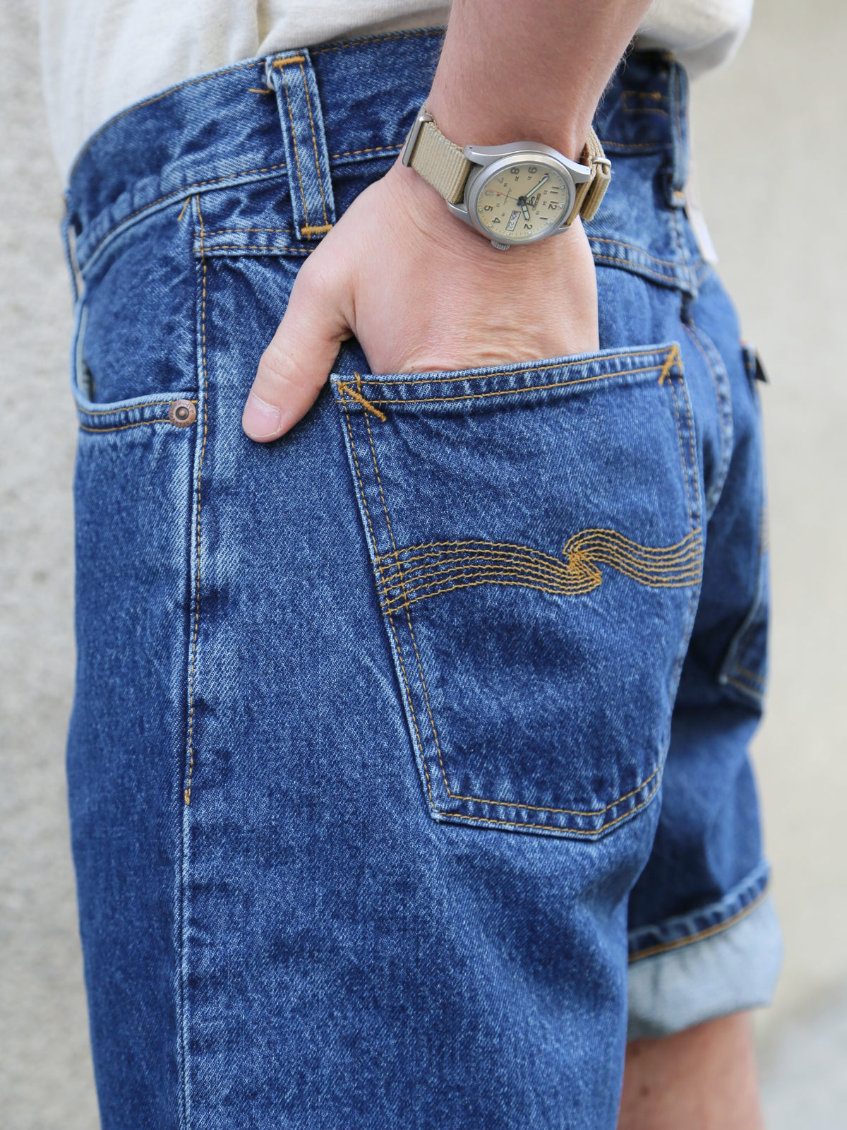 Nudie Jeans Seth Denim Shorts Morning Soul – Dark Blue (114865)