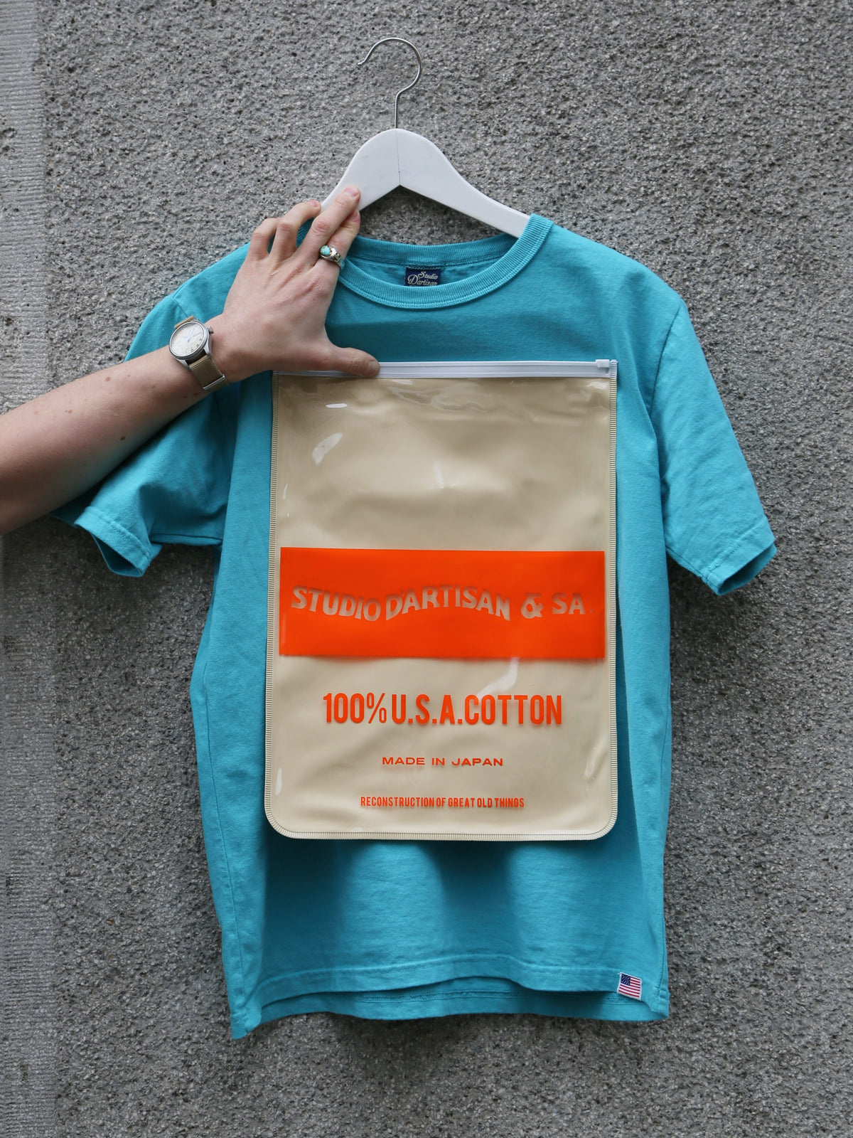 Studio d'Artisan USA Cotton T-shirt – Turquoise Blue (9912TB)