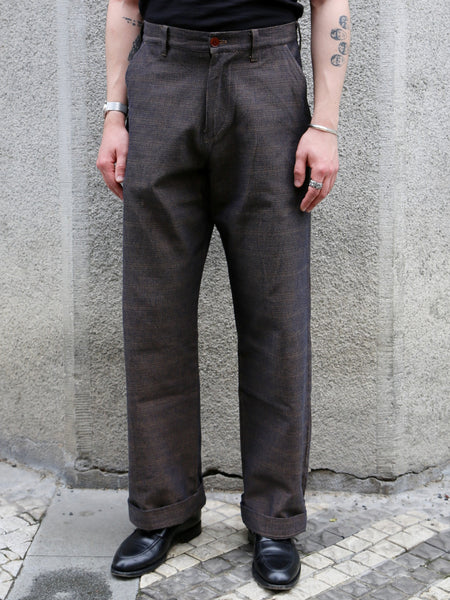 Samurai Jeans Kanoko Aimadara Trousers – Blue/Brown (SJAP26-KSK)