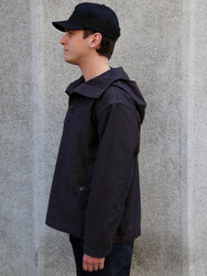 Black Sign Military Back Satin Hooded Deck Shirt – Mud Brown (BSSJ-25403)