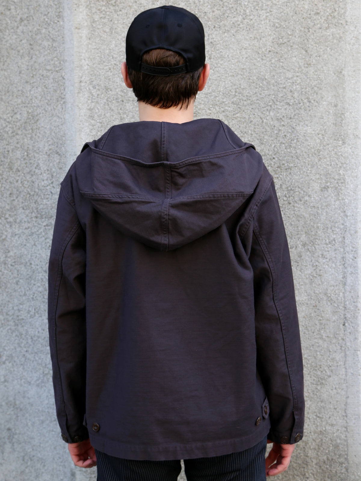 Black Sign Military Back Satin Hooded Deck Shirt – Mud Brown (BSSJ-25403)