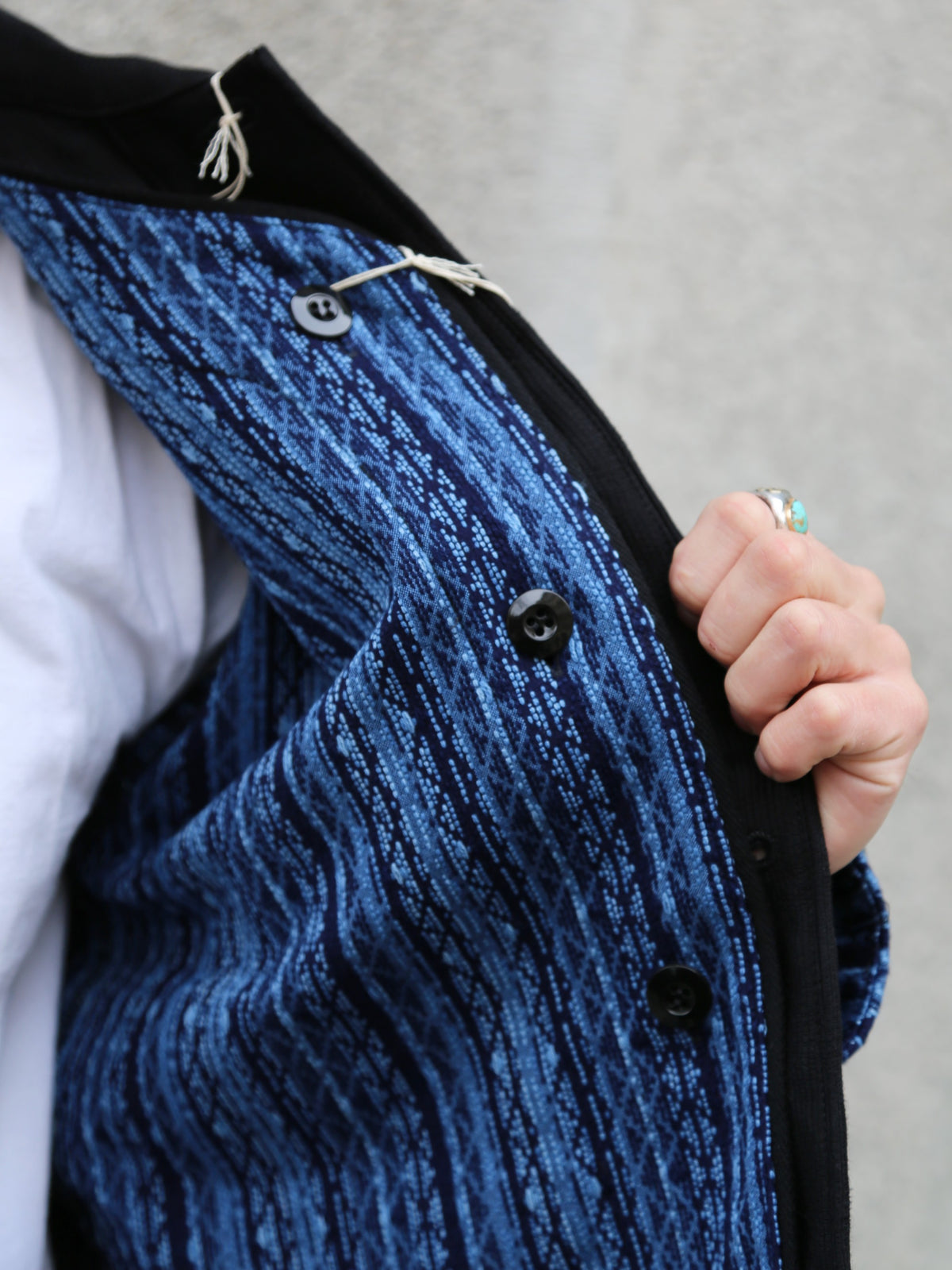 Samurai Jeans Baseball Shirt Liner – Indigo Stripe (SJCJK25-LNR)