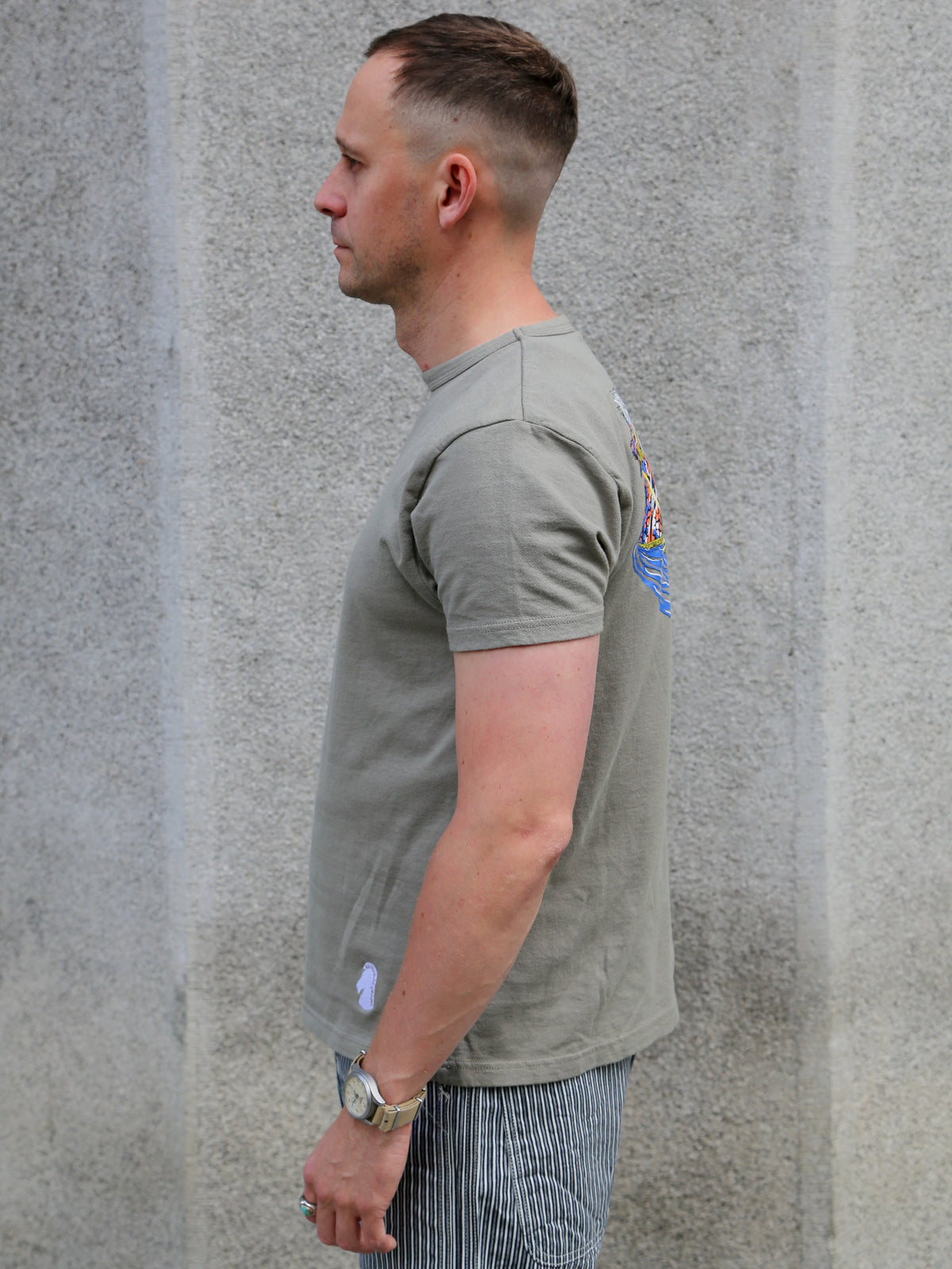 Samurai Jeans Repen Inlay Hanging T-Shirt – Concrete Grey (SJST26-106)